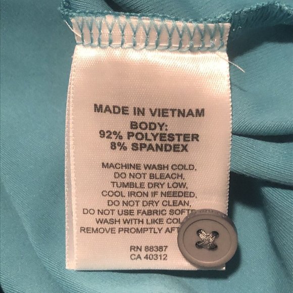 2015 NBC Golf Ashworth Turquoise Blue Gray Golf Polo Men’s Size Large - Picture 9 of 12